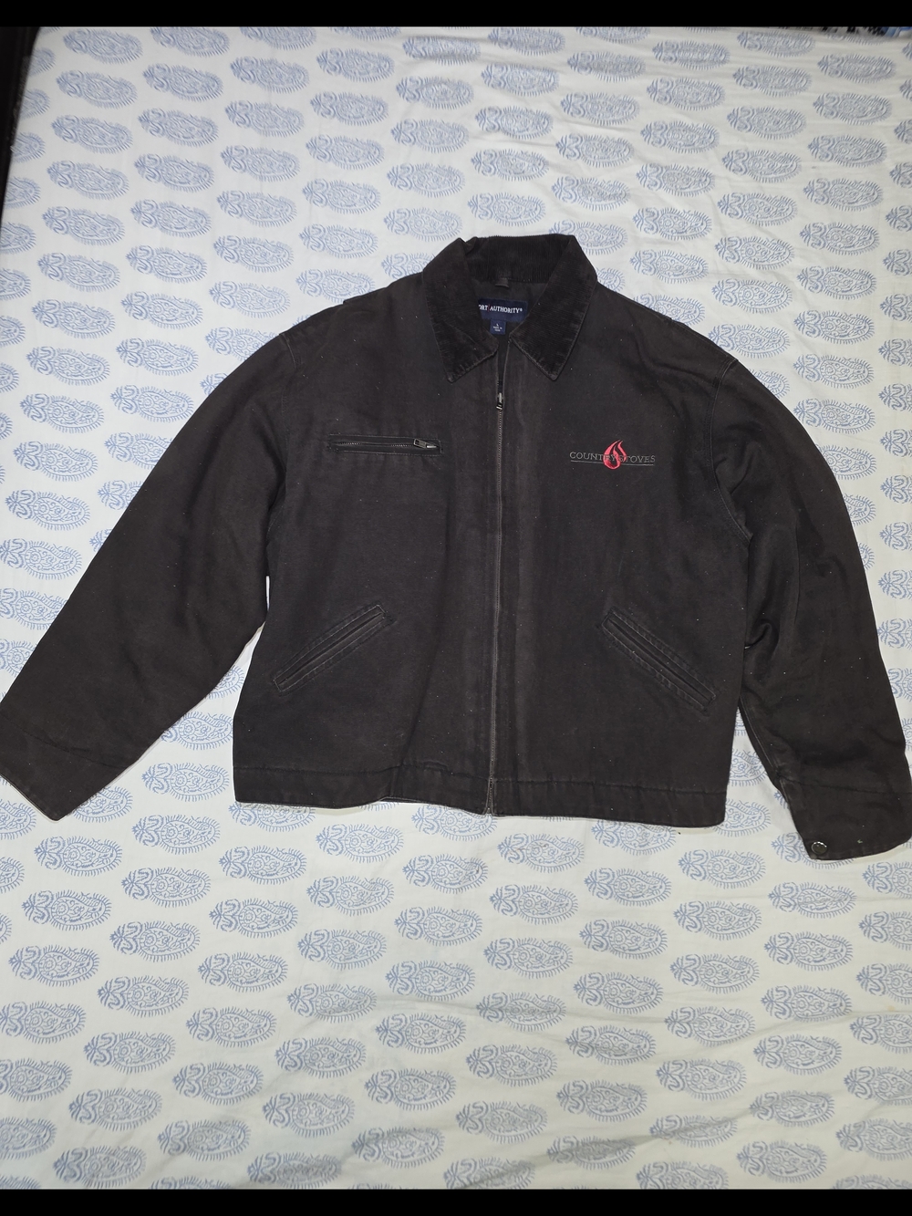 Port Authority Dark Brown Zip-Front Shirt Jacket
